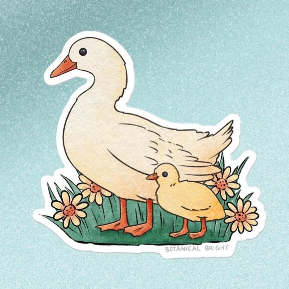 3‎ for $15 - Duck & Duckling Bird Sticker - Waterproof Vinyl - Picture 2 of 5